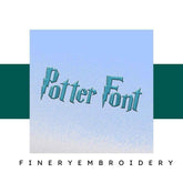 Potter Embroidery alphabet Font Set